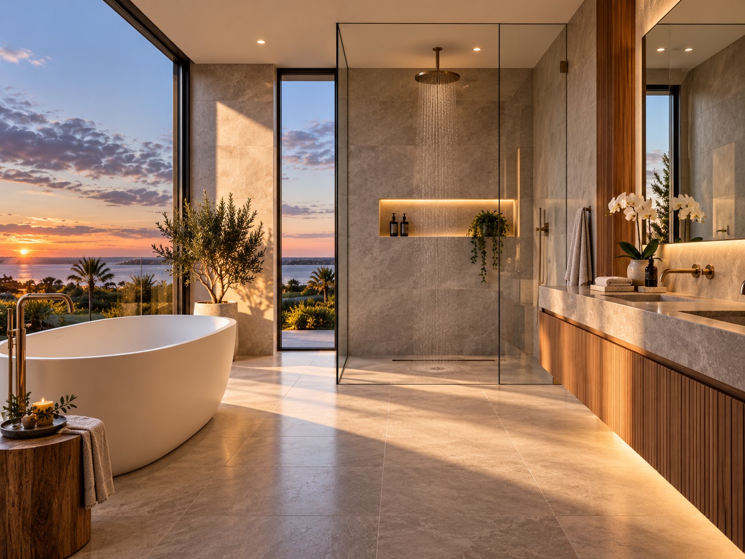 Luxury custom home bathroom