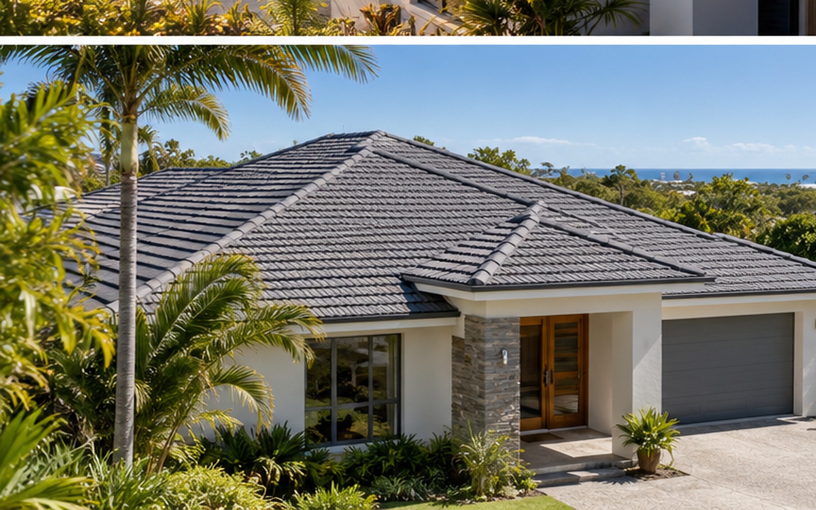 Finished tiled roof