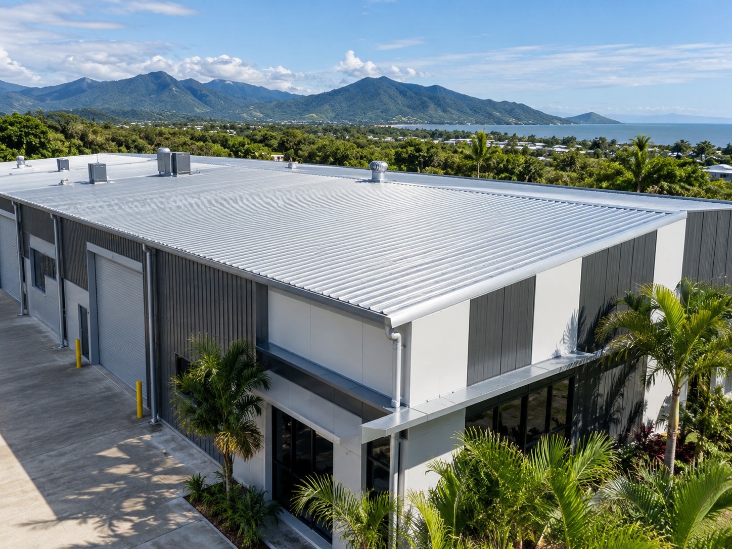 Commercial metal roofing project in Far North Queensland