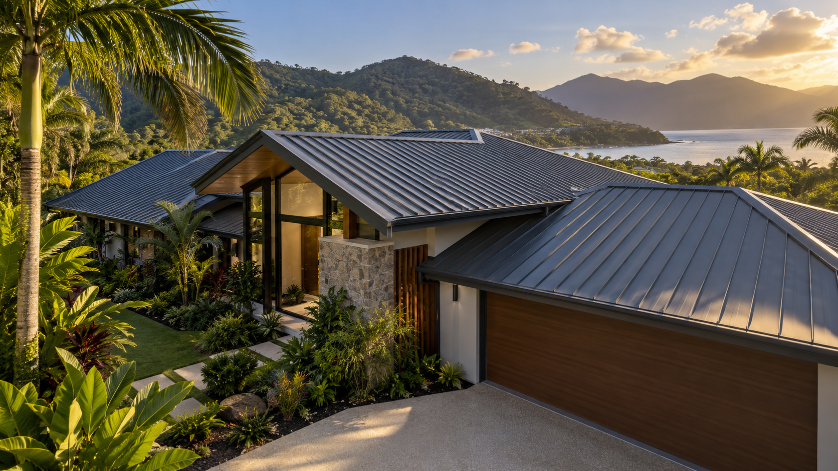 Premium modern metal roof home in tropical Cairns