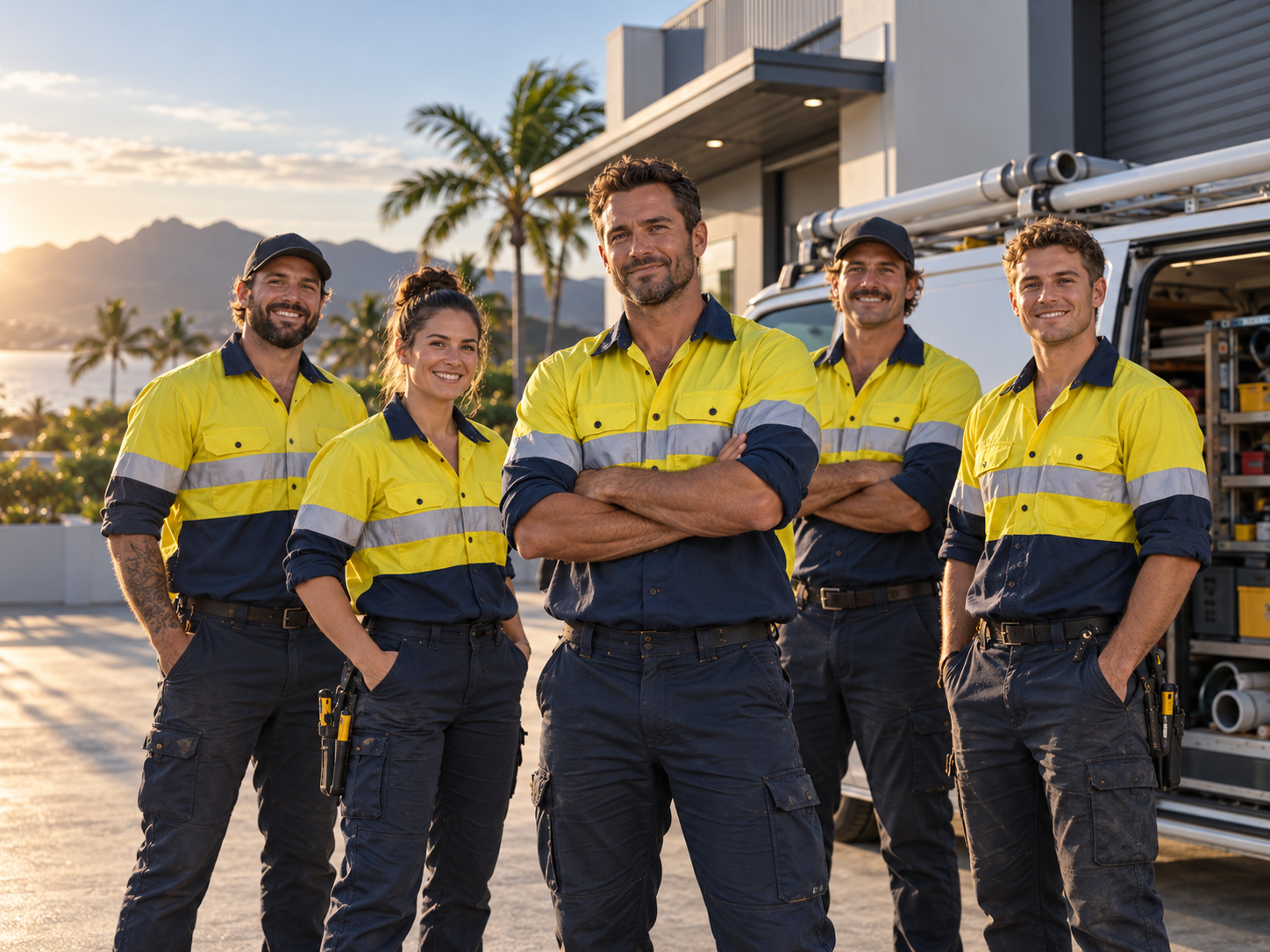 Northern Plumbing style team portrait