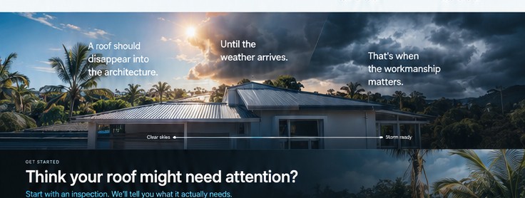 Sunshine Coast home under changing coastal weather