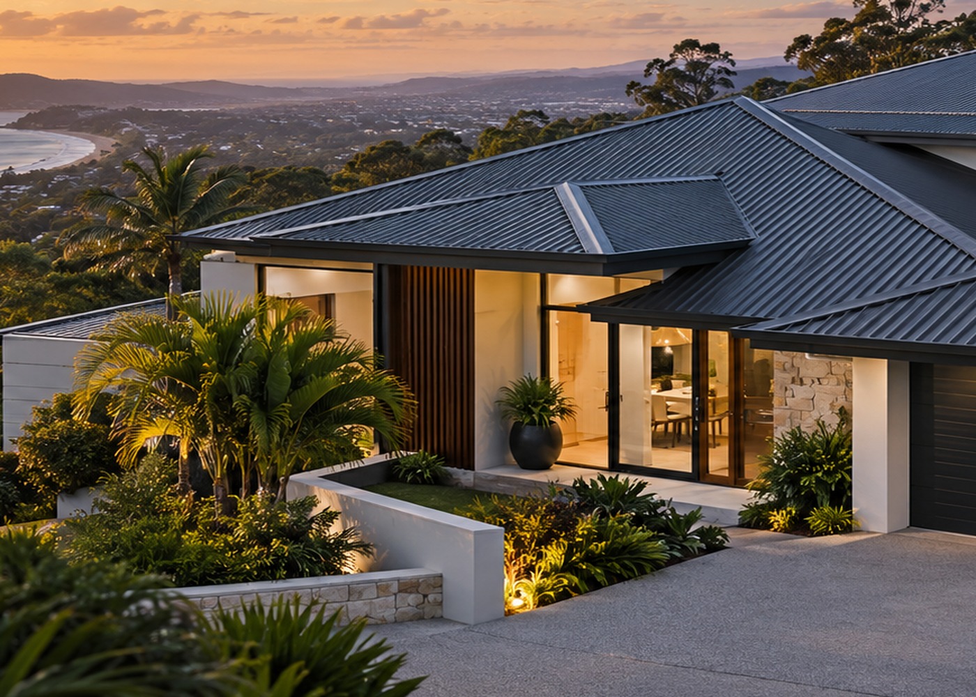 Contemporary house roof