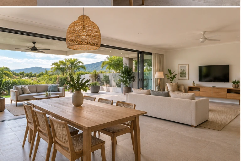 Renovated Townsville open plan living area